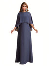 Elegant Chiffon Bat Sleeves A-line Mother of the Brides Dresses UK Online