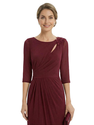 Modern Chiffon Long sleeves Mother Of The Bride Gown With Side Slit