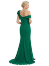 Mother Of The Groom One Shoulder Sleeveless Mermaid Ruched Chiffon Floor Length