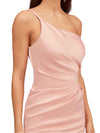 Sexy Mermaid One Shoulder Soft Satin Simple Midi Bridesmaid Dresses Online