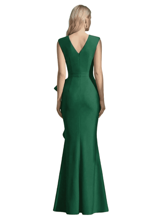 Elegant V-Neck Sleeveless Ruffle Side Slit Mermaid Mother Of The Bride Dresses