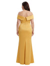 Elegant Soft Satin Sleeveless Off Shoulder Mermaid Floor-Length Mother Of The Bride Dresses
