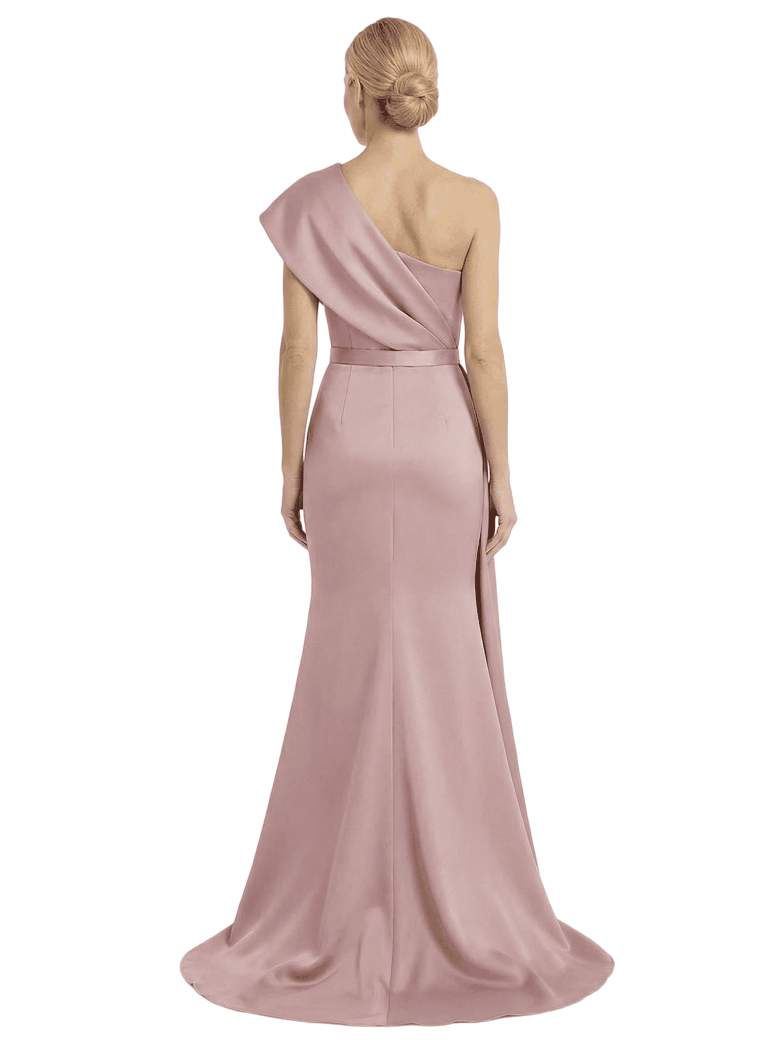 Chicsew Morden One Shoulder High-Low Satin Mermaid Mother of The Bride Dresses