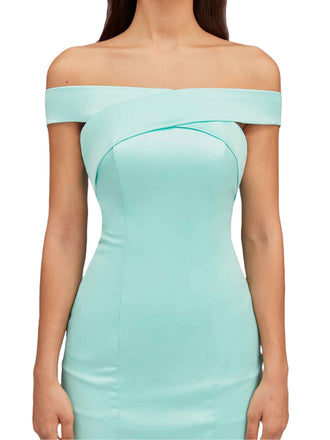 Simple Off The Shoulder Mermaid Beauty Soft Satin Floor-Length Bridesmaid Dresses