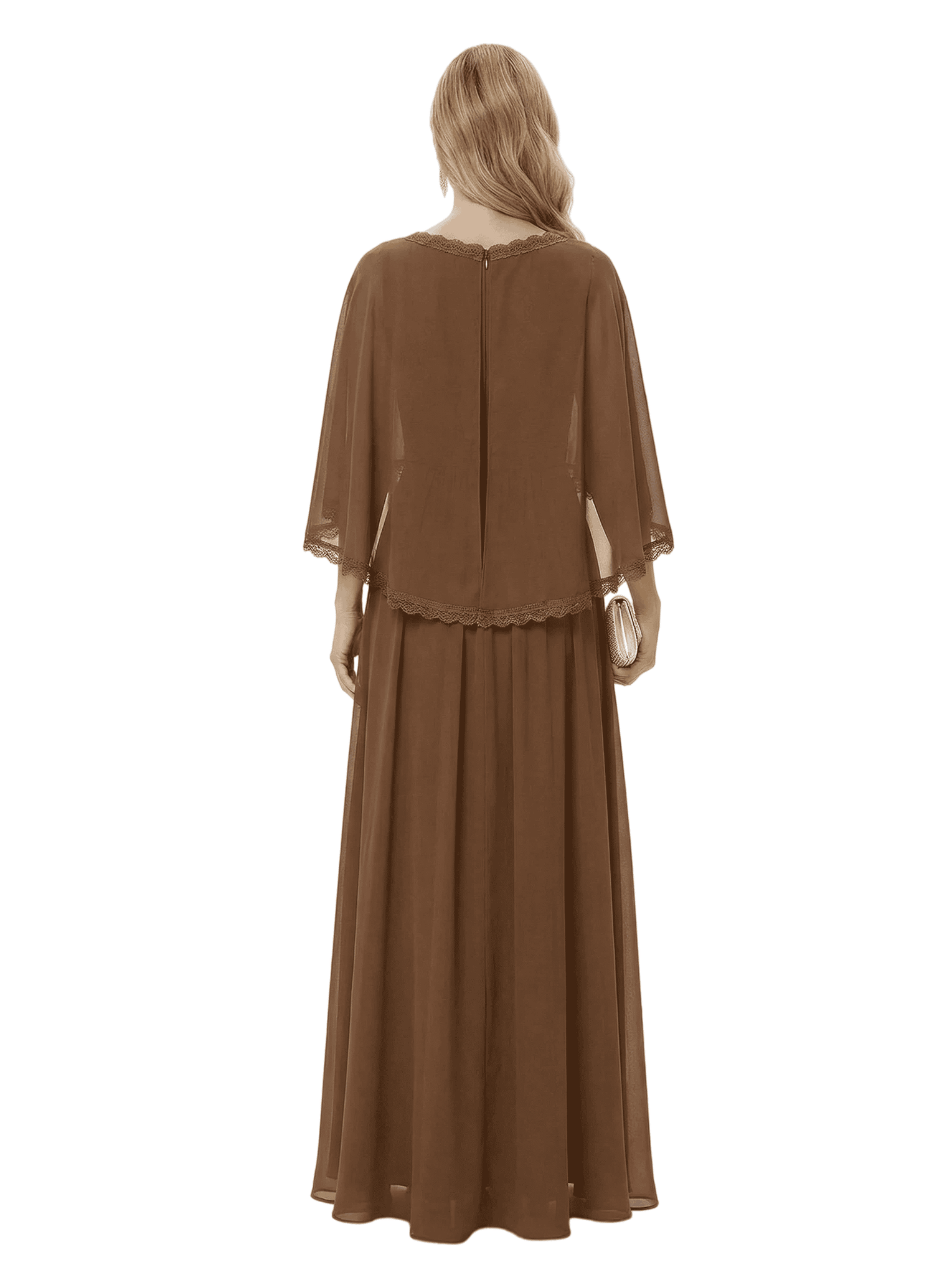 Elegant Mother Of The Bride Dresses V-Neck 3/4 Sleeves A-Line Formal Wedding Event Dress