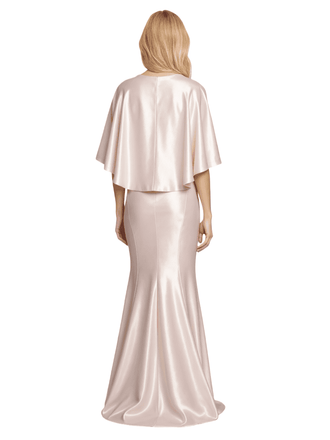 Elegant Side Slit Half Slevees Mermaid Long Mother Of The Bride Dresses