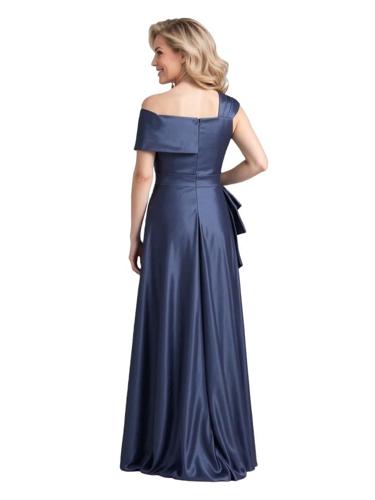 Elegant Cape Neckline Satin A-line Mother Of The Bride Dresses