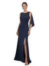Chicsew Sexy Scoop Sleeveless Side Slit Beaded Floor Length Mermaid Mother Of The Groom Dress