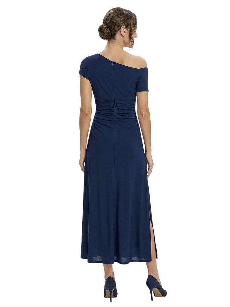 Chicsew Classy One Shoulder Side Slit A-Line Chiffon Mother of The Bride Dress