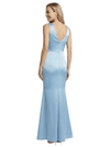 Chicsew Chic V-Neck Sleeveless Satin Mother of The Groom Dress With Ruffles Side Slit