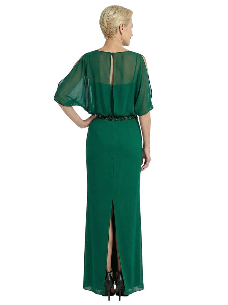 Half Shoulder Chiffon Mother Of The Groom Dress Maxi Gown Formal Wedding Attire