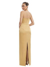 Sexy Strapless Asymmetrical Sheath Satin Mother Of The Bride Dress