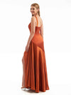 Chic Stretchy Satin Side Split Modern Maxi Mermaid Bridesmaid Dresses Online