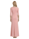 Chicsew Pretty Mother of The Groom Dress Scoop 3/4 Sleeve Maxi Sheath Crepe Timeless Simple Formal Evening Dress
