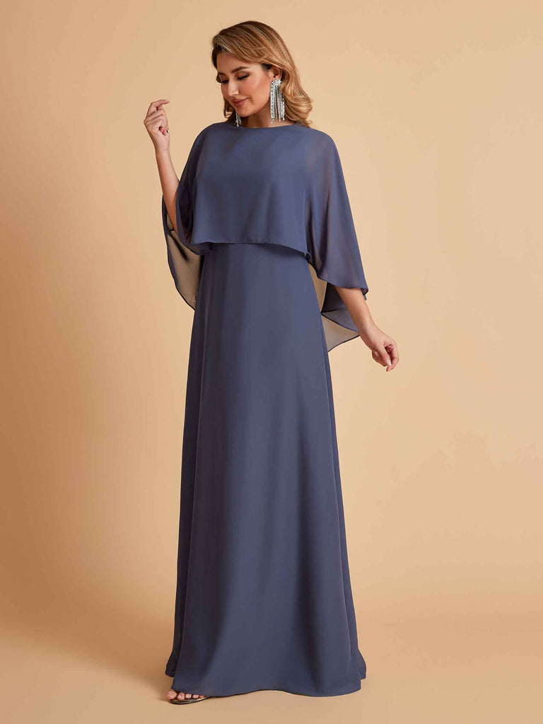 Elegant Chiffon Bat Sleeves A-line Mother of the Brides Dresses UK Online