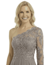 Chicsew Stunning One Shoulder Lace Sleeve A-Line Chiffon Mother Of The Bride Gowns