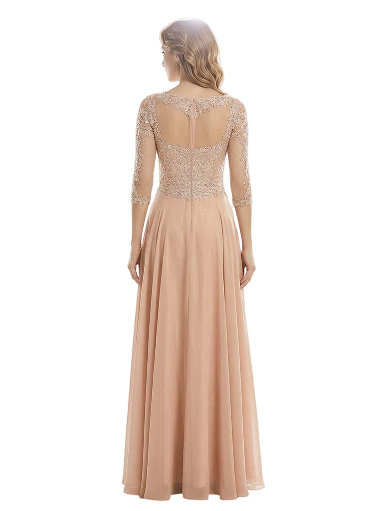 Trendy Lace Applique A-line Mother of The Bride Gown With Sleeve