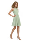 Halter A-line Chiffon Knee-Length Bridesmaid Dresses