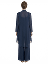 ChicSew Chiffon Mother Of The Bride Pant Suits With Long Jacket Three Piece Classy Outfits