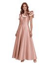 Beautiful One Shoulder Satin Ruffles A-line Mother Of The Bride Dresses