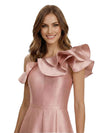 Beautiful One Shoulder Satin Ruffles A-line Mother Of The Bride Dresses