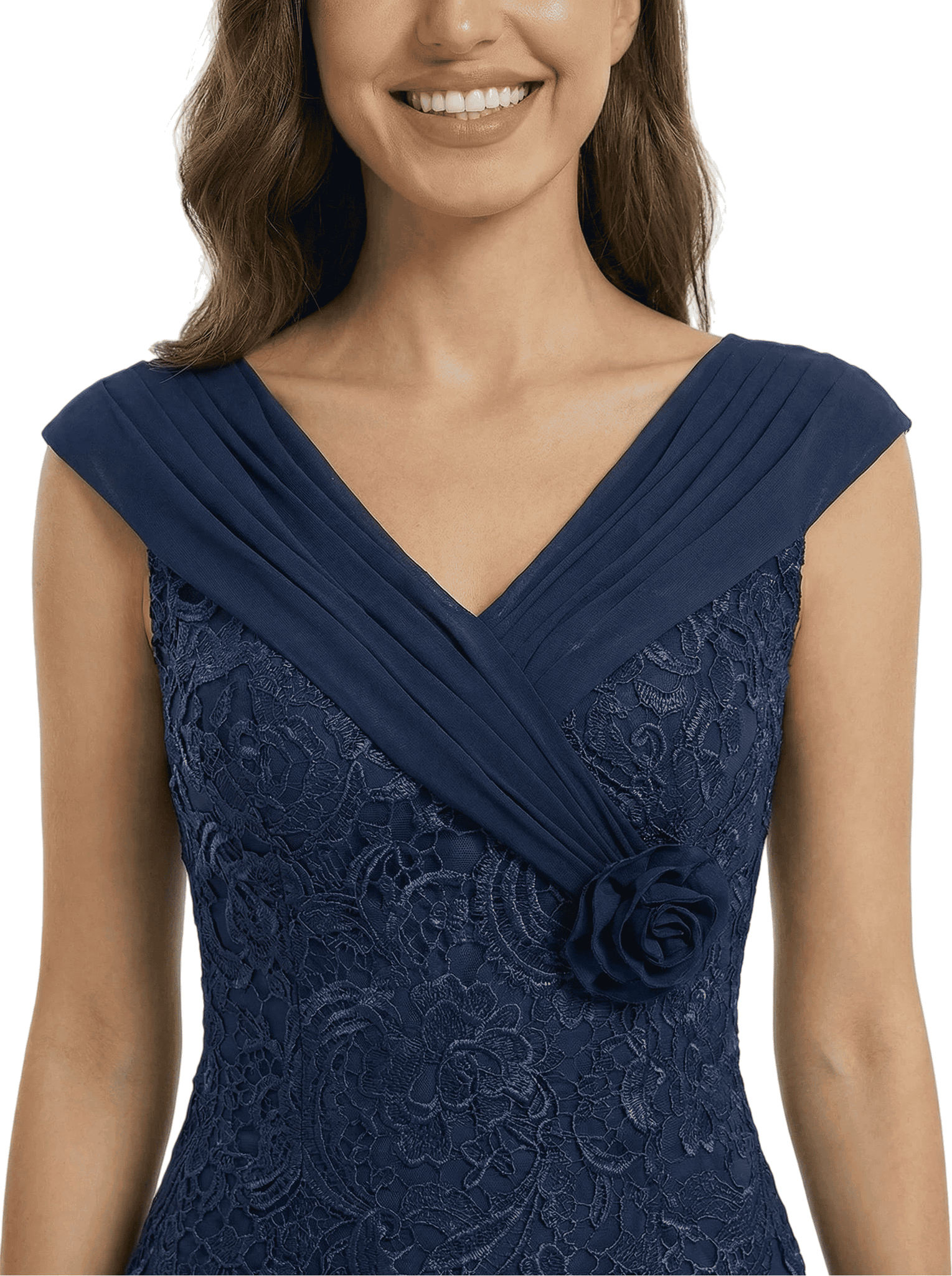 Simple Mother Of The Bride Dresses V-Neck Cap Sleeves Ankle-Length Formal Wedding Event Dress