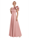 Fancy One Shoulder Satin Ruffles A-line Mother Of The Bride Dresses