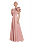 Fancy One Shoulder Satin Ruffles A-line Mother Of The Bride Dresses