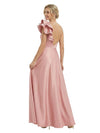 Fancy One Shoulder Satin Ruffles A-line Mother Of The Bride Dresses