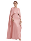Elegant Boat Neck Satin Sheath Mother Of The Bride Dresses With Cape