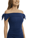 Chicsew Elegant Off Shoulder Sleeveless Mermaid Mother of The Groom Dress With Bow Knots
