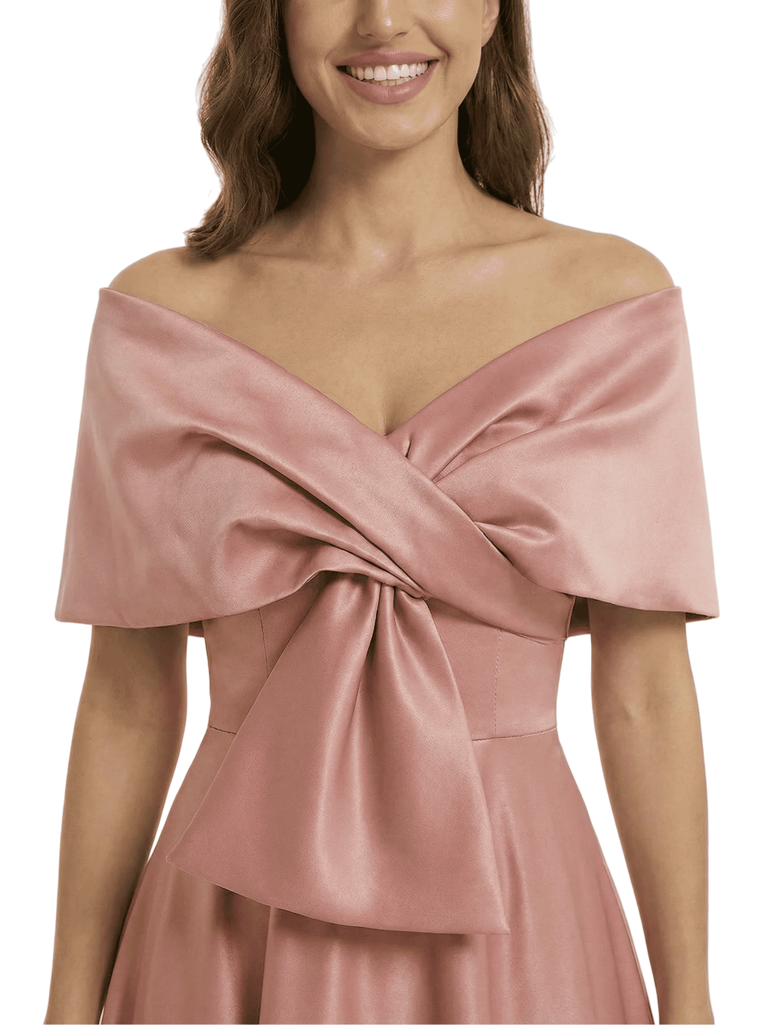 Beautiful Off Shoulder Satin Ankle Length Mother of The Bride Dresses