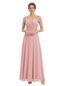 Sophisticated Lace Cap Sleeves A-Line Floor-Length Chiffon Mother Of The Bride Dress
