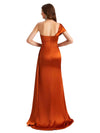 Elegant Silky Satin One Shoulder Mermaid Floor Length Bridesmaid Dresses Online