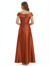 Chicsew Modern Off The Shoulder Applique Silky Satin A-Line Mother Of The Bride Dress