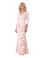 Chicsew Elegant V-Neck 3/4 Sleeves Ruched Mermaid Mother of The Groom Dress With Ruffles
