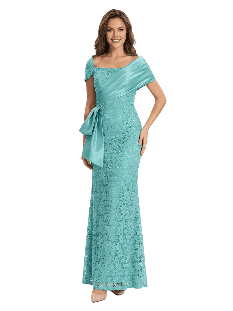 Chicsew Stunning Off Shoulder Sleeveless Lace Mermaid Mother Of The Bride Dress