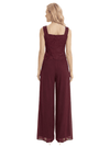 Classy Mother Of The Bride Pantsuit Lace Top Wide Leg Jumpsuit Wedding Guest