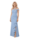 Chicsew Sexy Asymmetric One Shoulder Mermaid Mother Of The Groom Dress With Ruffle Side Slit
