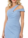 Chicsew Sexy Asymmetric One Shoulder Mermaid Mother Of The Groom Dress With Ruffle Side Slit