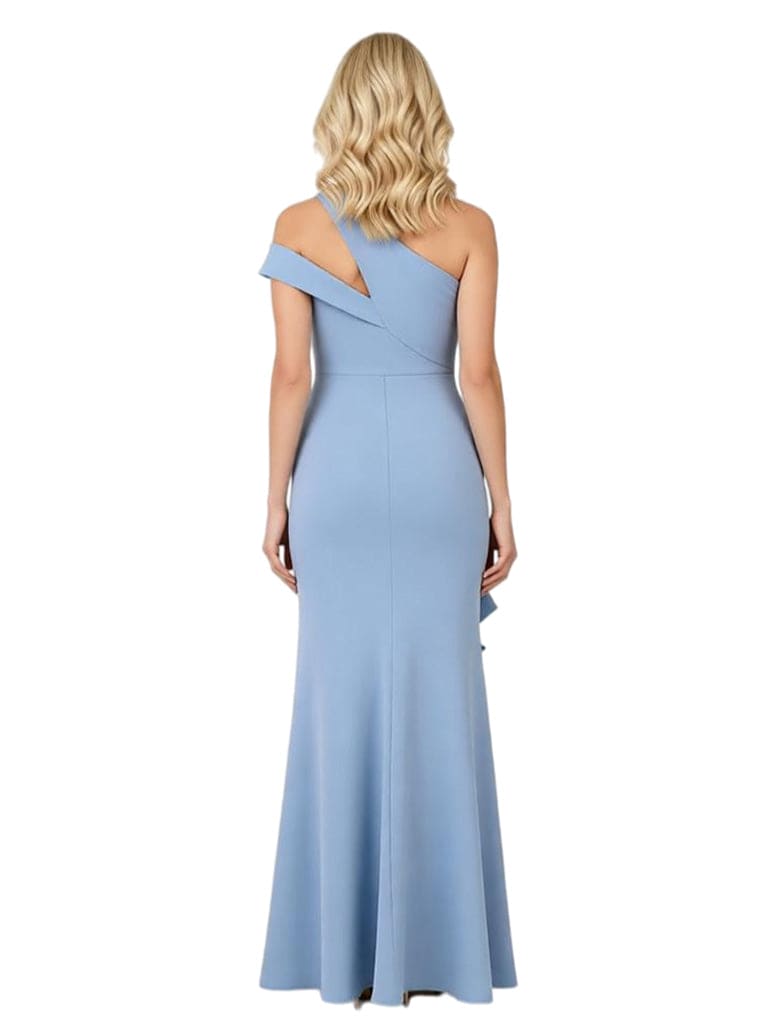 Chicsew Sexy Asymmetric One Shoulder Mermaid Mother Of The Groom Dress With Ruffle Side Slit