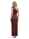 Fancy Mother of The Groom Dress Beautiful One Shoulder Beaded Satin Ruched Sheath Gown
