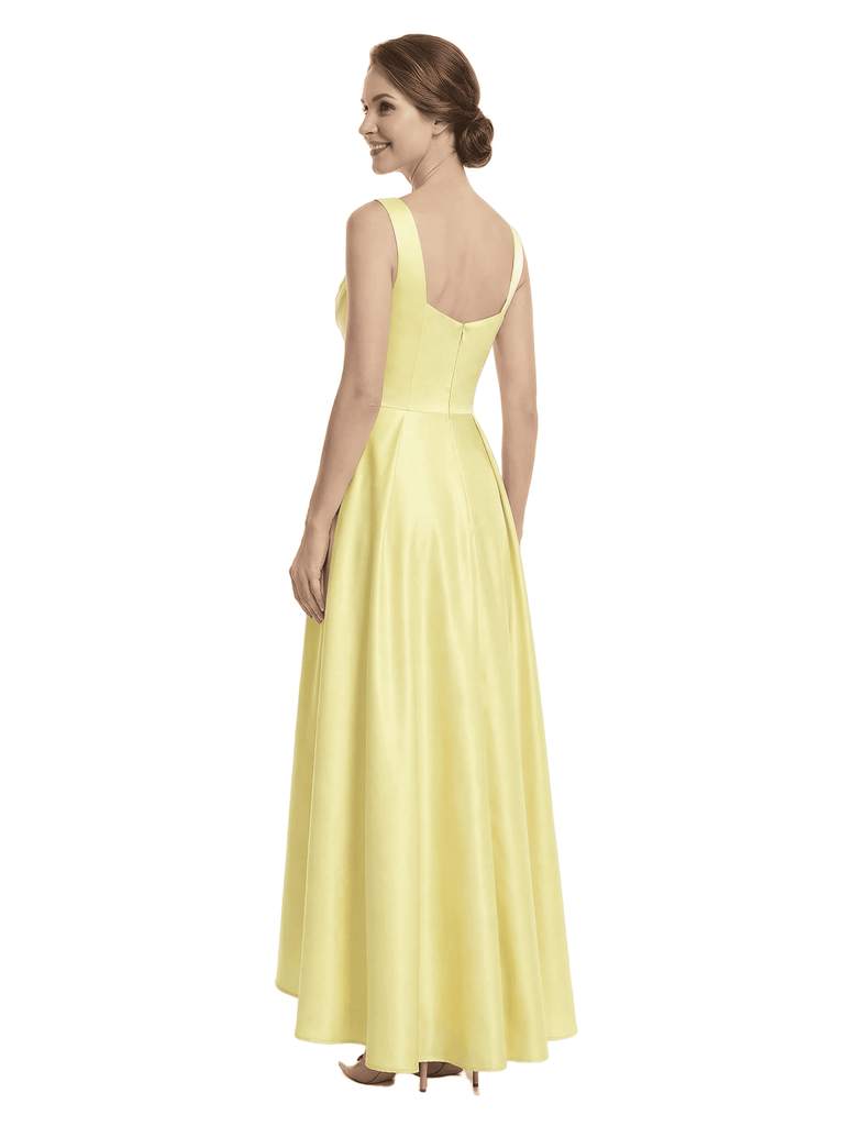 Chicsew Pretty Sweetheart High-Low Silky Satin A-Line Mother Of The Groom Party Dress