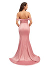 Sexy Silky Satin Off The Shoulder Mermaid Pretty Long Bridesmaid Dresses