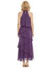 Classy A-Line Halter Chiffon Gown For Mother Of The Groom With Layered Ruffle