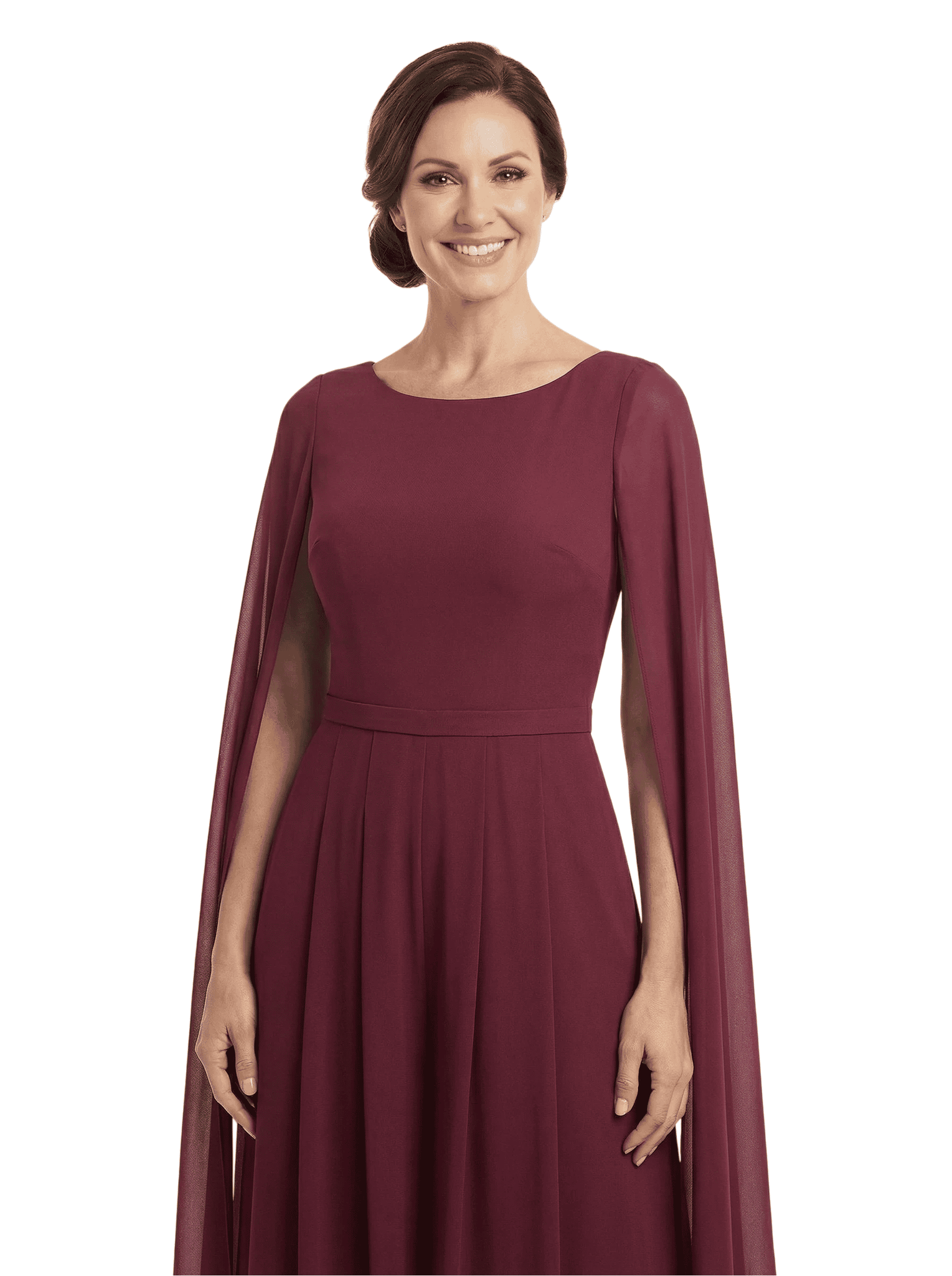 Chicsew Stylish Modern Jewel Long Sleeves Mother of The Bride Pantsuit Chiffon