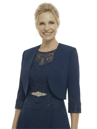 Chicsew Mother of Bride Dresses and Jacket Classy 3/4 Sleeve Lace Midi Dress Beautiful Timeless Style