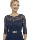 Chicsew Mother of Bride Dresses and Jacket Classy 3/4 Sleeve Lace Midi Dress Beautiful Timeless Style