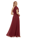 Chicsew Mother of The Groom Dresses One Shoulder Lace Chffon Gown Modern Flowy Formal Bridal Party Attire