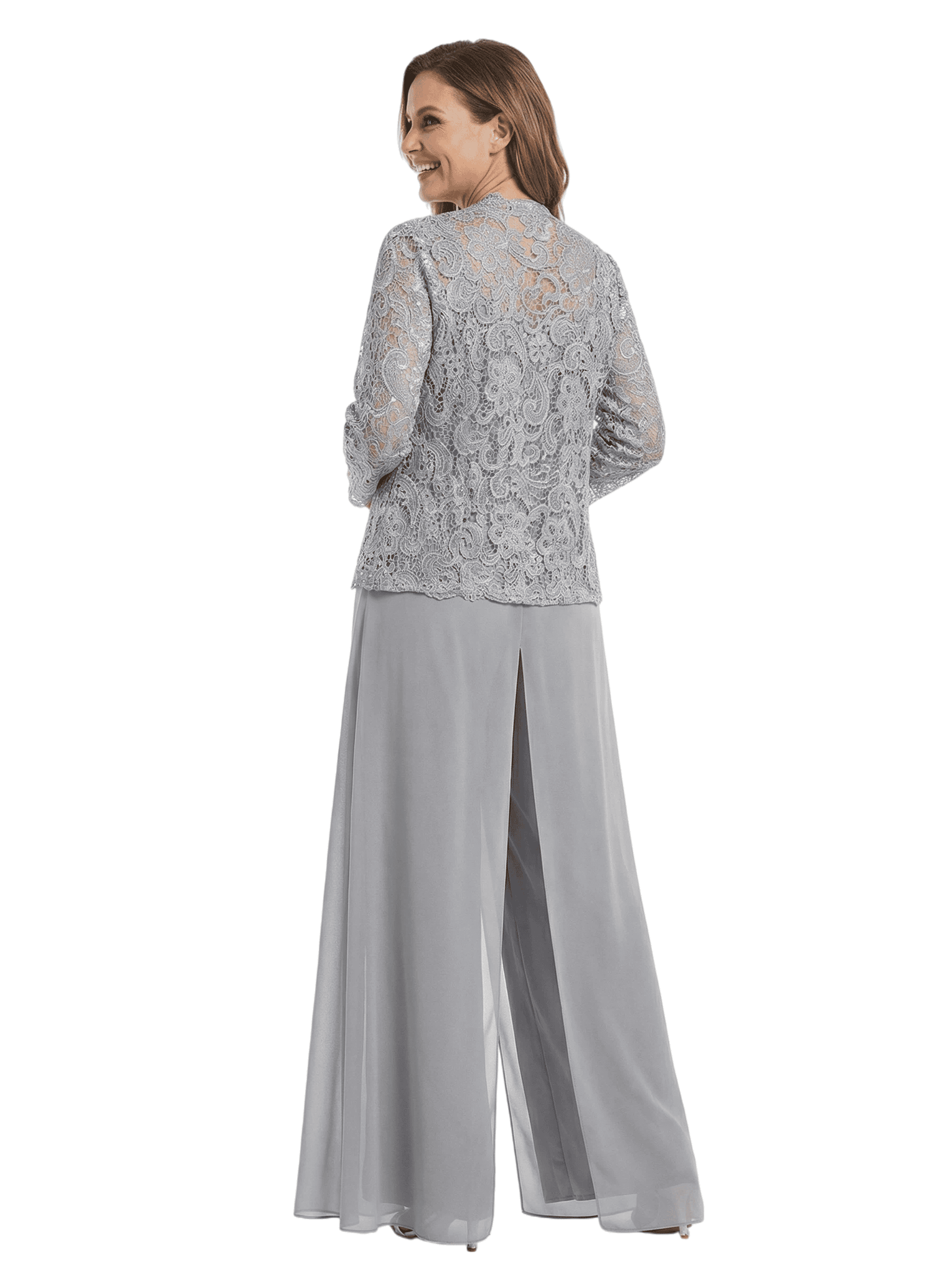 ChicSew Unique Mother Of The Bride Dresses With Lace Jacket PantSuits Formal Gown